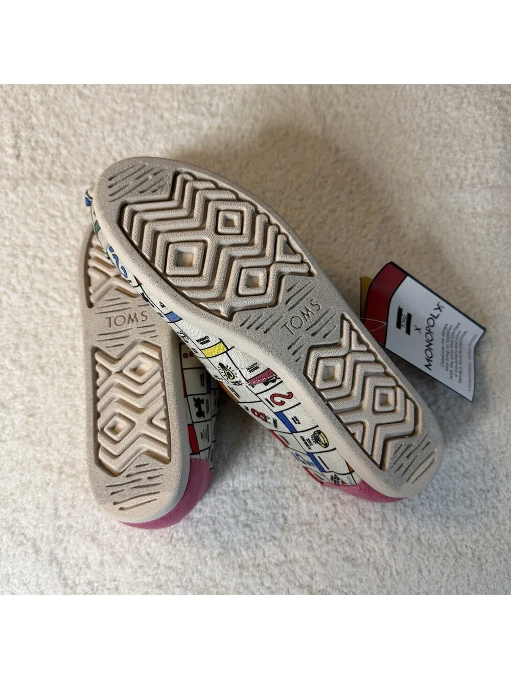 TOMS x Monopoly Alpargata Women’s 6.5 Limited Edition Slip On Shoes NWT